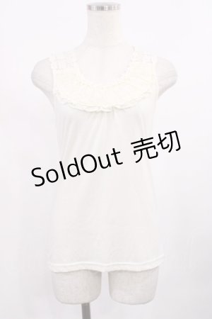 画像: axes femme / バックモチーフレースタンク M 生成り H-25-09-08-1018-AX-TO-NS-ZH