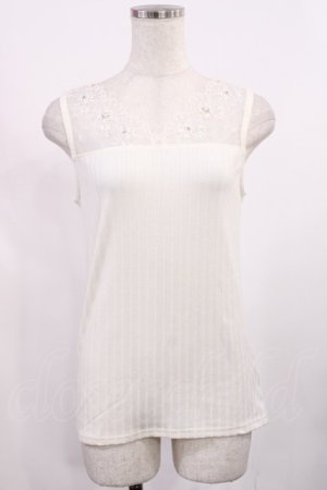画像: axes femme / 繊細レースタンク M 生成り H-25-09-08-1019-AX-TO-NS-ZH