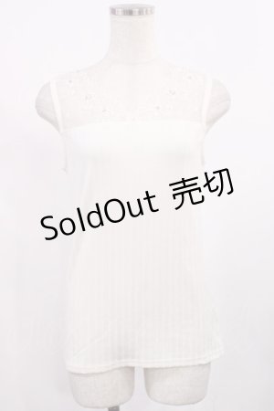 画像: axes femme / 繊細レースタンク M 生成り H-25-09-08-1019-AX-TO-NS-ZH