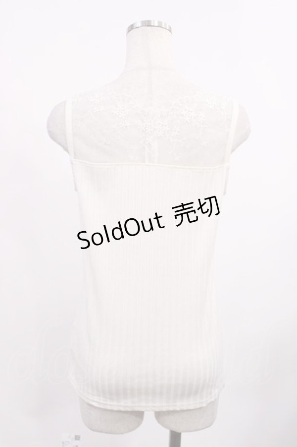 画像2: axes femme / 繊細レースタンク M 生成り H-25-09-08-1019-AX-TO-NS-ZH (2)