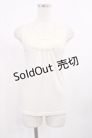 画像: axes femme / バックモチーフレースタンク M 生成り H-25-09-08-1022-AX-TO-NS-ZH