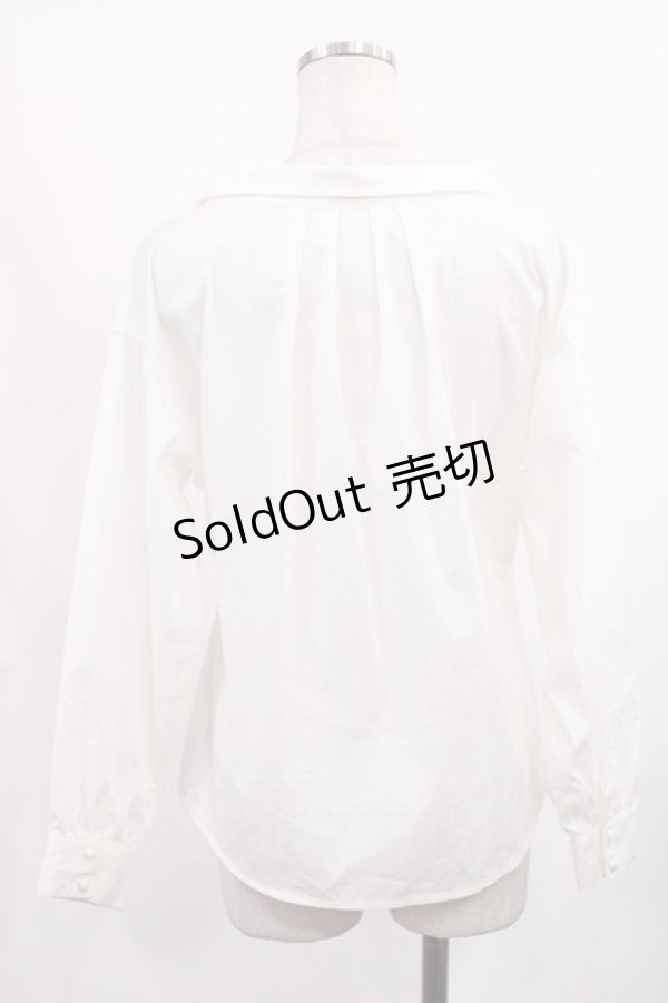 画像2: an another angelus / マリンタイカラーブラウス Free OFFWHITE H-25-09-08-1023-CA-BL-NS-ZH (2)