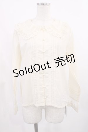画像: Fi.n.t / レース使いシアービッグカラーブラウス Free IVORY H-25-09-08-1024-CA-BL-NS-ZH