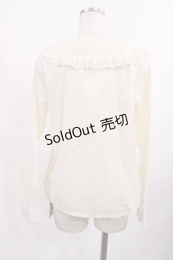 画像2: Fi.n.t / レース使いシアービッグカラーブラウス Free IVORY H-25-09-08-1024-CA-BL-NS-ZH (2)