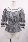 画像1: Angelic Pretty / Resortブラウス（ギンガム） free ブラック H-25-09-08-1028-AP-BL-NS-ZH (1)