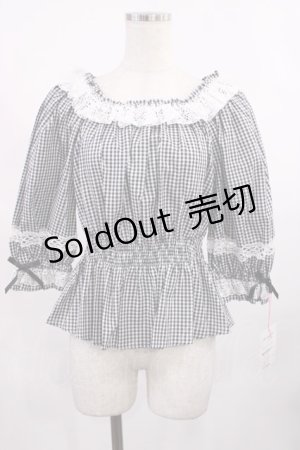 画像: Angelic Pretty / Resortブラウス（ギンガム） free ブラック H-25-09-08-1028-AP-BL-NS-ZH