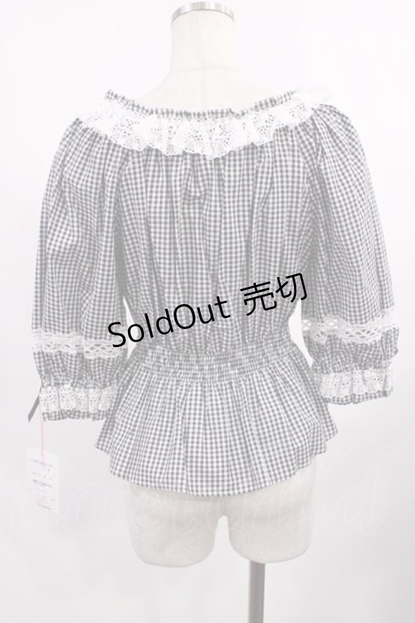 画像2: Angelic Pretty / Resortブラウス（ギンガム） free ブラック H-25-09-08-1028-AP-BL-NS-ZH (2)
