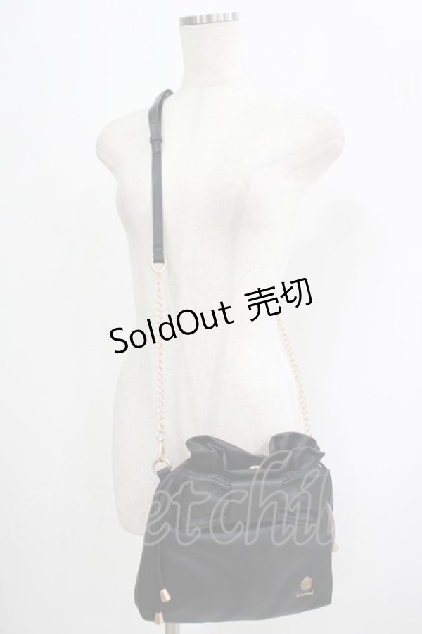 画像1: m petit by misako / AMリボンキンチャクSLD  ブラック H-25-09-08-061-LO-BG-NS-ZH (1)