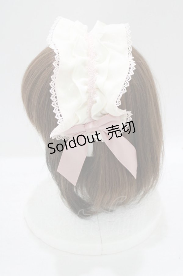 画像2: axes femme kawaii / ドットチュールフリルカチューシャ  ピンク H-25-09-08-076-AX-AC-NS-ZH (2)