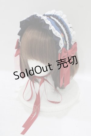 画像: metamorphose / ストロベリーガーデンフリルヘッドドレス  ネイビー H-25-09-08-079-ME-AC-NS-ZH