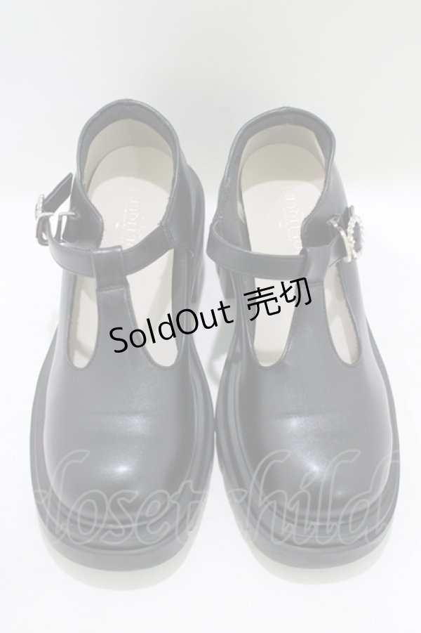 画像1: axes femme POETIQUE / Ｔ字ストラップシューズ  M(23.5cm) ブラック H-25-09-08-080-AX-SH-NS-ZH (1)