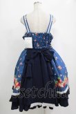 画像3: metamorphose / 【プラスサイズ】ストロベリーガーデンバッスルフリルジャンパースカート プラスサイズ ネイビー H-25-09-08-007-ME-OP-NS-ZH (3)