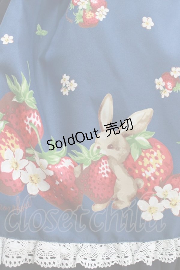 画像4: metamorphose / 【プラスサイズ】ストロベリーガーデンバッスルフリルジャンパースカート プラスサイズ ネイビー H-25-09-08-007-ME-OP-NS-ZH (4)