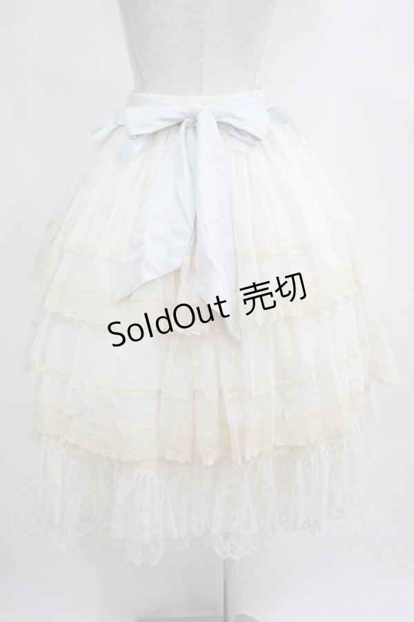 画像3: Hoshibako Works / リボンミルフィーユスカート Free サックス H-25-09-08-012-LO-SK-NS-ZH (3)