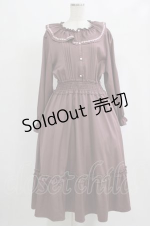 画像: m petit by misako / AOK*フリルカラータックワンピース 4L 濃桃 H-25-09-08-017-LO-OP-NS-ZH