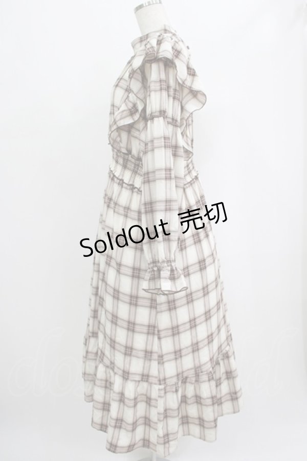 画像2: melume / makiコラボ/チェックワンピース 4L ブラウン H-25-09-08-020-GO-TO-NS-ZH (2)