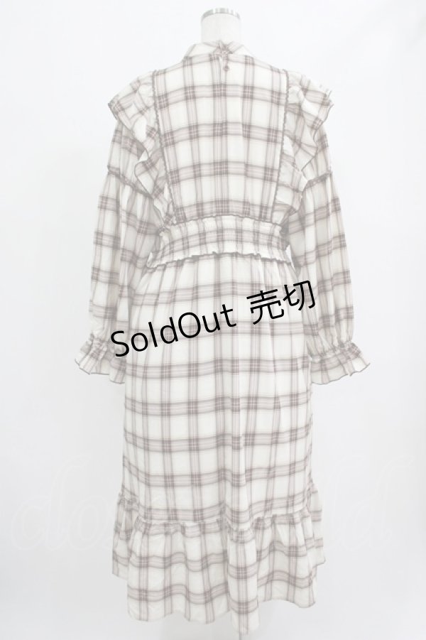 画像3: melume / makiコラボ/チェックワンピース 4L ブラウン H-25-09-08-020-GO-TO-NS-ZH (3)