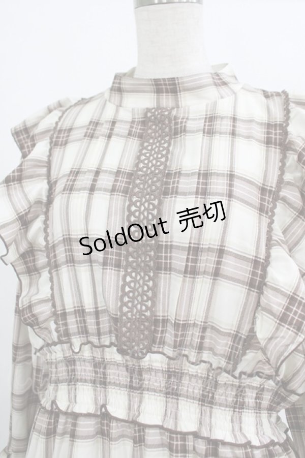 画像4: melume / makiコラボ/チェックワンピース 4L ブラウン H-25-09-08-020-GO-TO-NS-ZH (4)