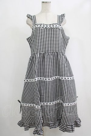 画像: Cherirulu Chocola / ハシゴレースジャンパースカート 4L ブラック H-25-09-08-021-GO-OP-NS-ZH