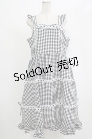 画像: Cherirulu Chocola / ハシゴレースジャンパースカート 4L ブラック H-25-09-08-021-GO-OP-NS-ZH