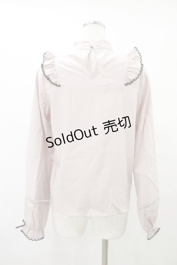 画像2: Honey Cinnamon / 配色フリルトップス Free ピンク H-25-09-09-1044-LO-BL-NS-ZH (2)