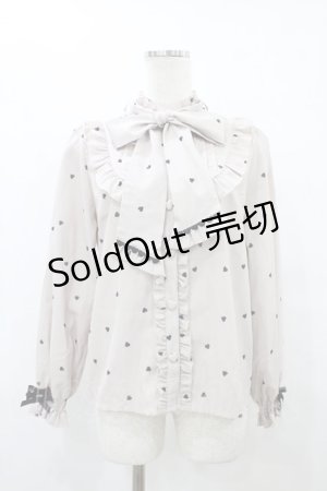 画像: LIZ LISA / ハートボウタイブラウス Free ベージュ/ブラック H-25-09-09-1046-LO-BL-NS-ZH