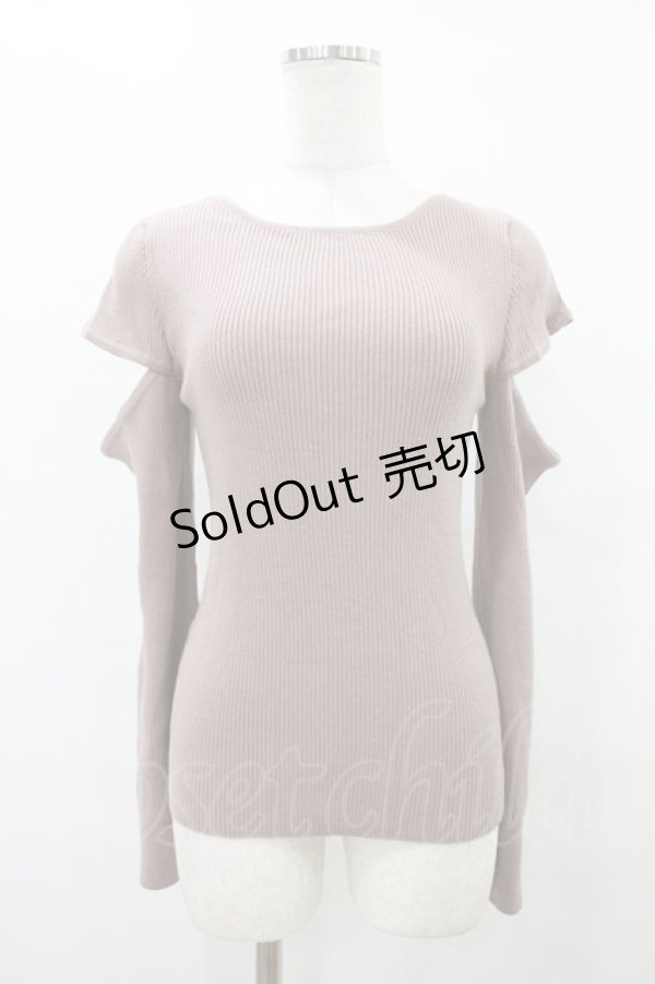 画像1: An MILLE / 肩あきフリルニット Free モカ H-25-09-09-1052-EL-TO-NS-ZH (1)