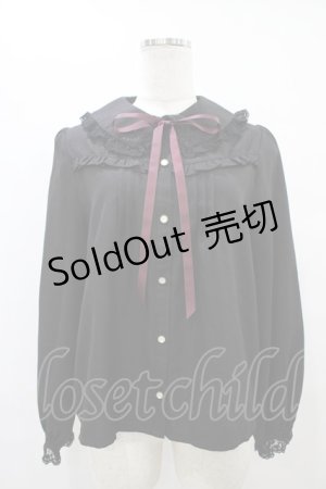 画像: axes femme POETIQUE / レースデザインフリルブラウス M ブラック H-25-09-09-1055-AX-BL-NS-ZH