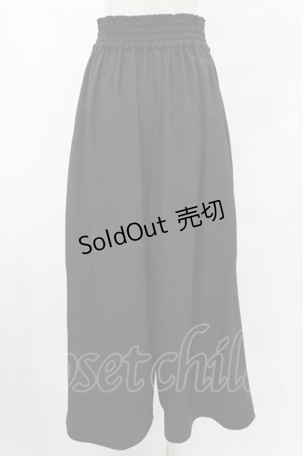 画像2: axes femme / ボタン×チェーンワイドパンツ M ブラック H-25-09-09-1006-AX-PA-NS-ZH (2)