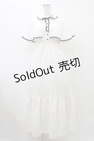画像: Bubbles / ケープロングワンピース Free オフ/ブラック H-25-09-09-1019-CA-OP-NS-ZH