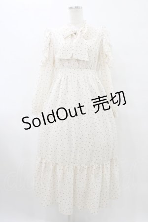 画像: evelyn / ハートドットフリルワンピース Free アイボリー/レッド H-25-09-09-1020-LO-OP-NS-ZH