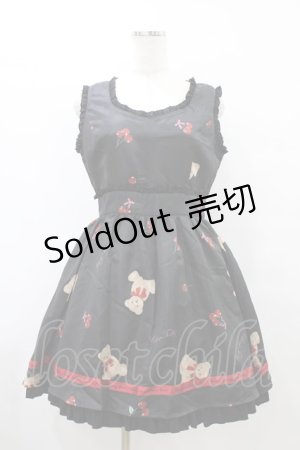 画像: Ank Rouge / CherryTeddyジャンパースカート M ブラック H-25-09-09-1026-CA-OP-NS-ZH