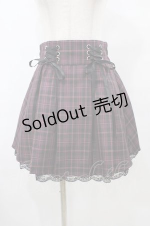 画像: NOEMIE / チェックプリーツスカート M ピンク H-25-09-09-1031-0-SK-NS-ZH