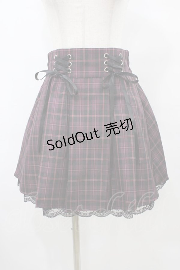 画像1: NOEMIE / チェックプリーツスカート M ピンク H-25-09-09-1031-0-SK-NS-ZH (1)