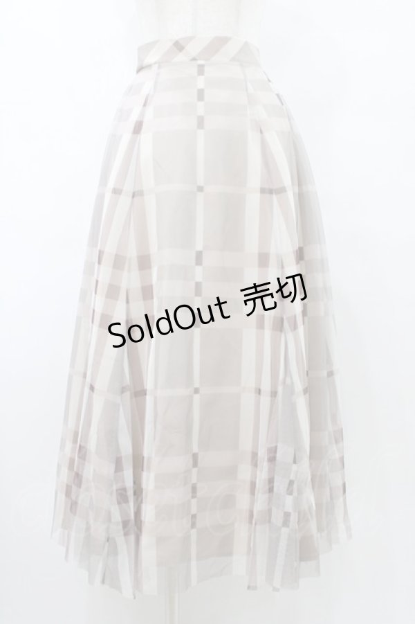 画像1: An MILLE / ビッグチェックチュールスカート Free PI H-25-09-09-1032-EL-SK-NS-ZH (1)