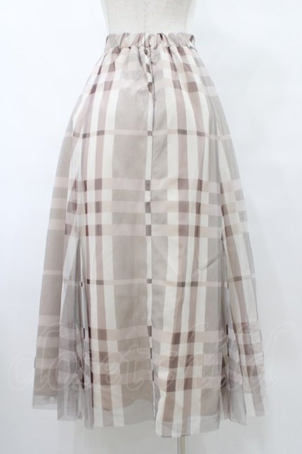 画像2: An MILLE / ビッグチェックチュールスカート Free PI H-25-09-09-1032-EL-SK-NS-ZH (2)