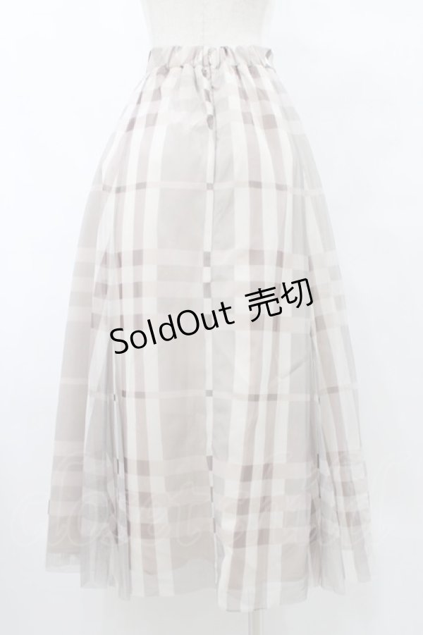 画像2: An MILLE / ビッグチェックチュールスカート Free PI H-25-09-09-1032-EL-SK-NS-ZH (2)