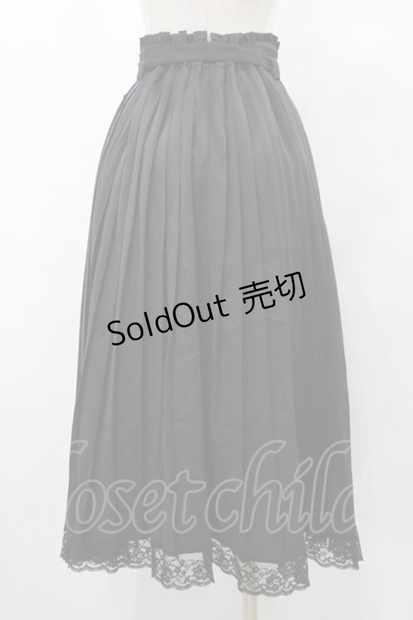 画像2: Honey Cinnamon / プリーツラップスカート Free ブラック H-25-09-09-1033-LO-SK-NS-ZH (2)