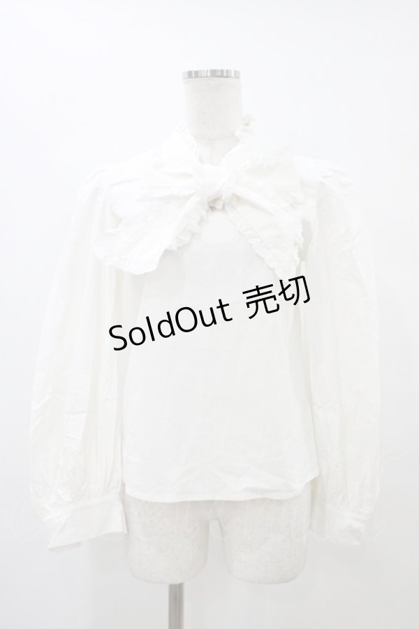 画像1: evelyn / リボンブラウス Free オフ H-25-09-09-1037-LO-BL-NS-ZH (1)