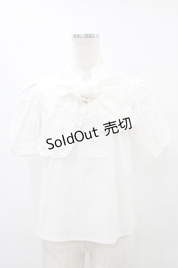 画像1: evelyn / リボンブラウス Free オフ H-25-09-09-1039-LO-BL-NS-ZH (1)