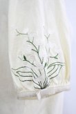 画像4: F&A / スズラン刺繍パフT Free IVORY H-25-09-10-027-LO-TO-NS-ZH (4)