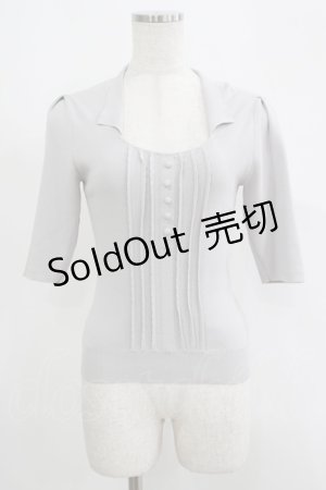 画像: an another angelus / フロント釦スクエアネックニットプルオーバー Free BLUE GRAY H-25-09-10-030-CA-TO-NS-ZH