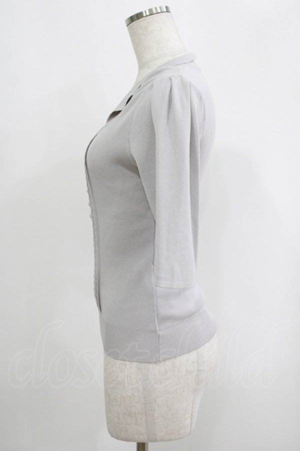 画像2: an another angelus / フロント釦スクエアネックニットプルオーバー Free BLUE GRAY H-25-09-10-030-CA-TO-NS-ZH (2)