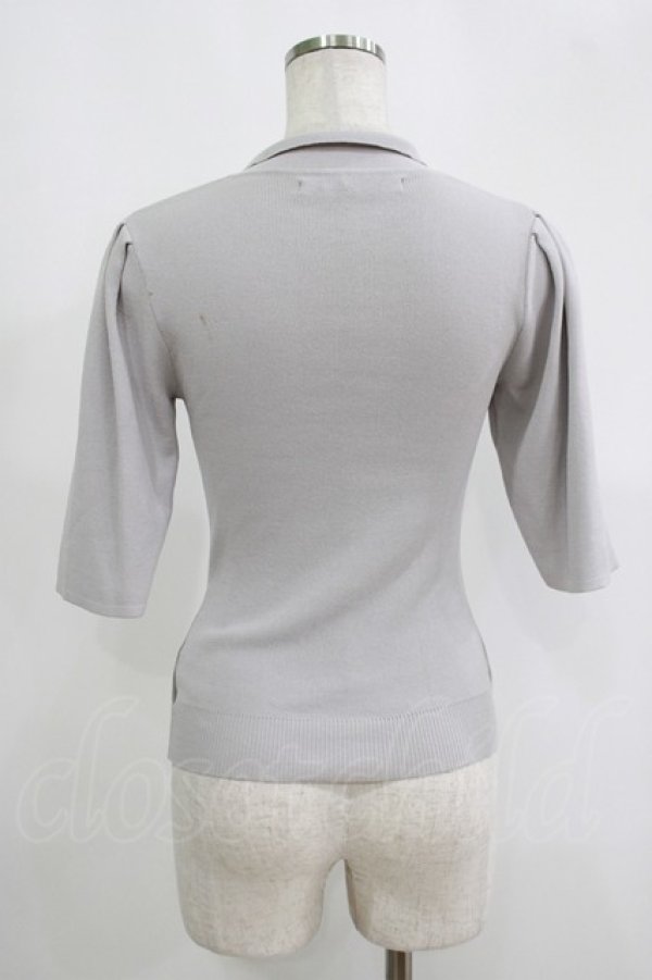 画像3: an another angelus / フロント釦スクエアネックニットプルオーバー Free BLUE GRAY H-25-09-10-030-CA-TO-NS-ZH (3)