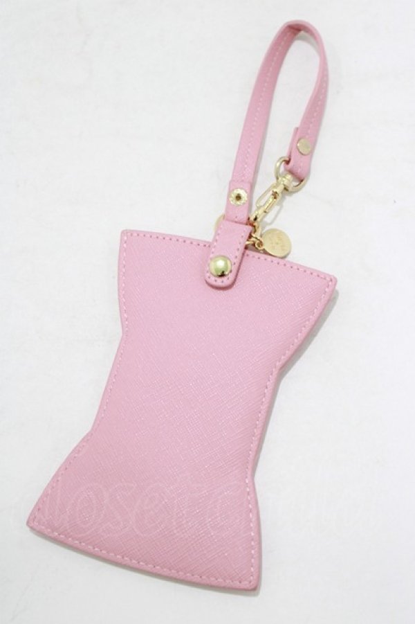 画像2: Maison de FLEUR / リボン型パスケース  ピンク H-25-09-10-040-LO-ZA-NS-ZH (2)