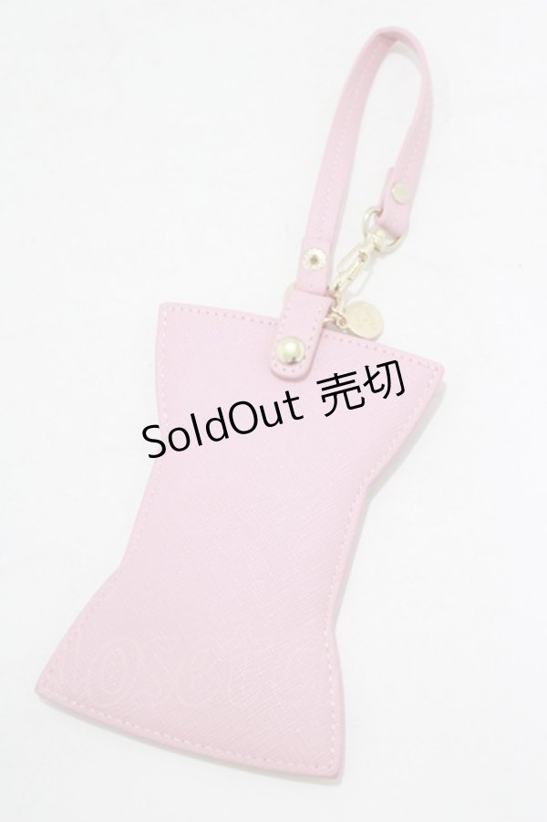 画像2: Maison de FLEUR / リボン型パスケース  ピンク H-25-09-10-040-LO-ZA-NS-ZH (2)