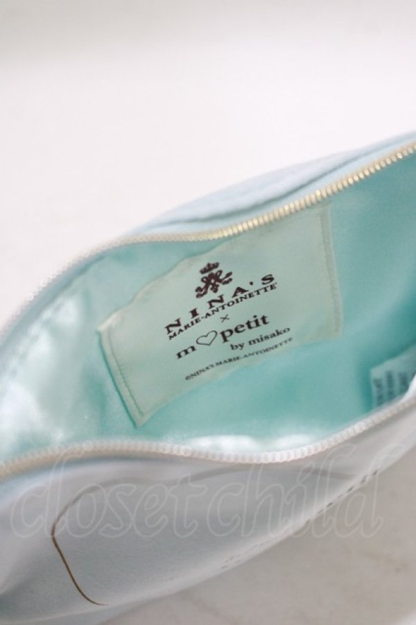 画像3: m petit by misako / NINA'Sコラボ ポーチ  サックス H-25-09-10-041-LO-ZA-NS-ZH (3)