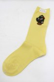 画像1: WONDERFUL WORLD / クリスマスモチーフソックス  イエロー H-25-09-10-064-LO-ZA-NS-ZH (1)