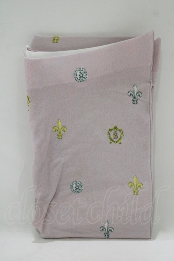 画像1: BABY,THE STARS SHINE BRIGHT / 天国の鍵〜祝福と出会う聖なる礼拝堂〜柄タイツ - ピンク H-25-09-10-069-BA-ZA-NS-ZH (1)