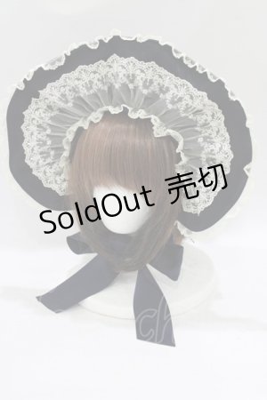 画像: Innocent World / アンティークドールボンネット（ファヌエル）  ネイビー H-25-09-10-070-IW-AC-NS-ZH